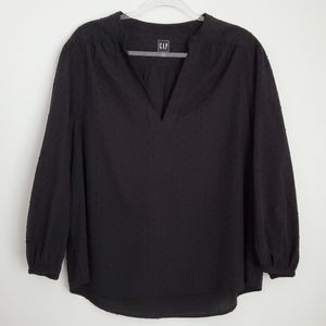 Gap Black Textured Dot Top Size XL
